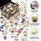 Rhinestones for Crafting, 50pcs Sew on Rhinestones Flatback Crystal Rhinestones Mixed Shapes with Metal Claw for Craft Clothes Jewelry Shoes Bags DIY Decoration (White)